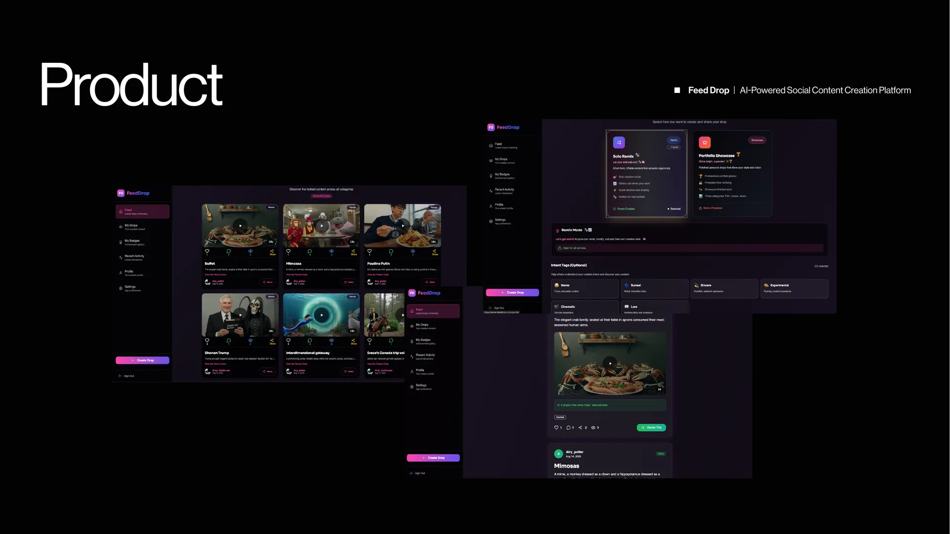 FeedDrop — AI Social Content Creation Platform — product view 2