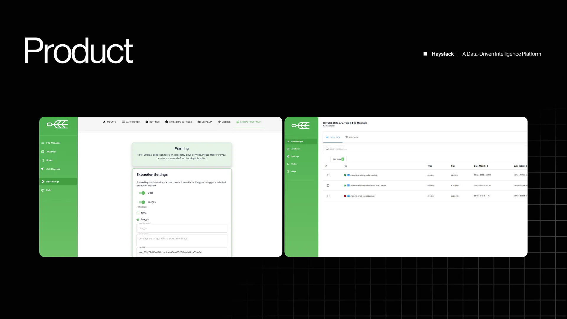 Haystack — AI Data Intelligence Platform — product view 2