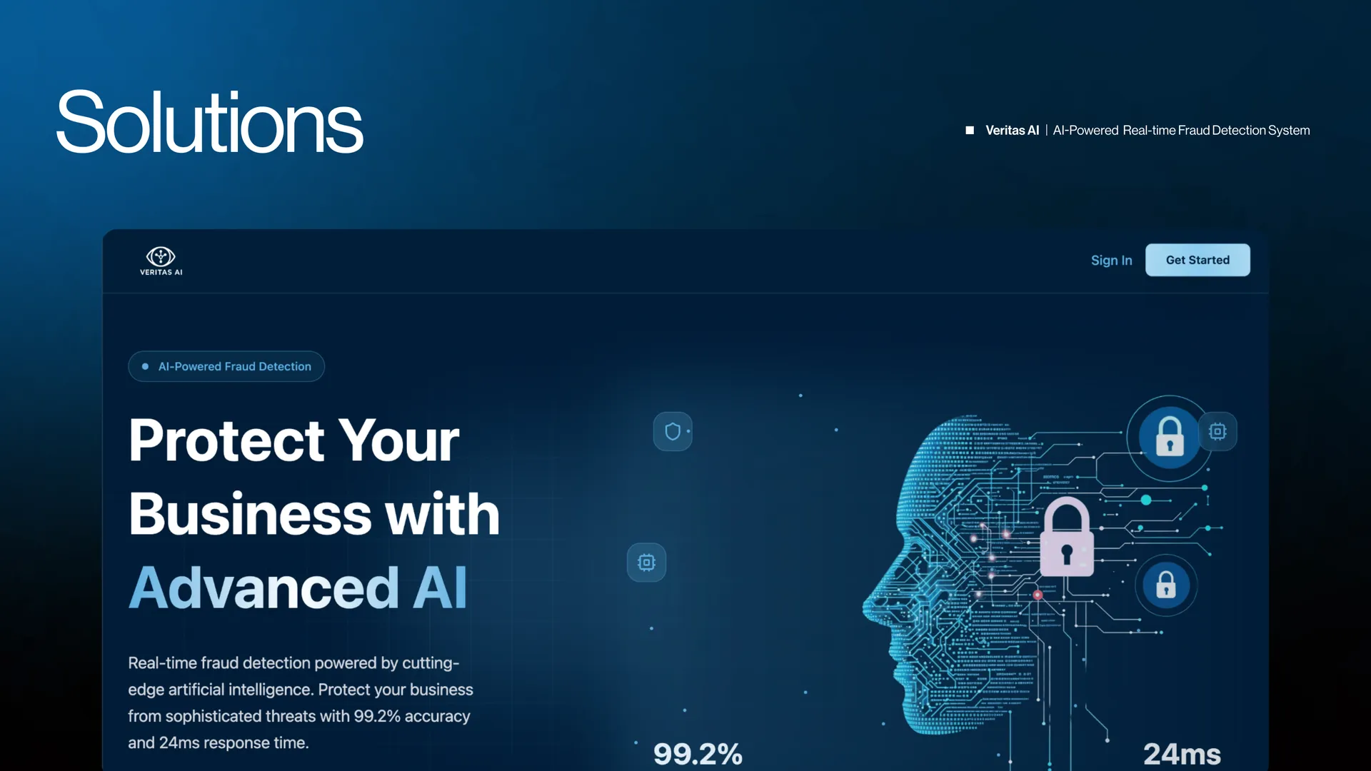 Veritas AI — Real-Time Fraud Detection SaaS — product preview