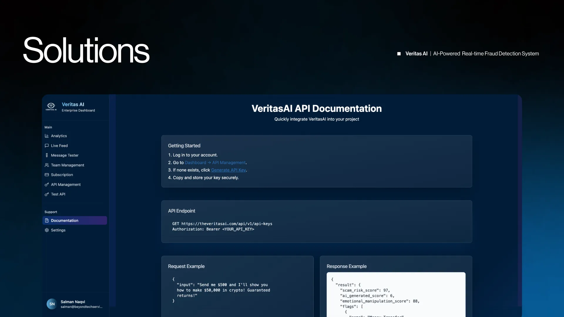 Veritas AI — Real-Time Fraud Detection SaaS — product view 5